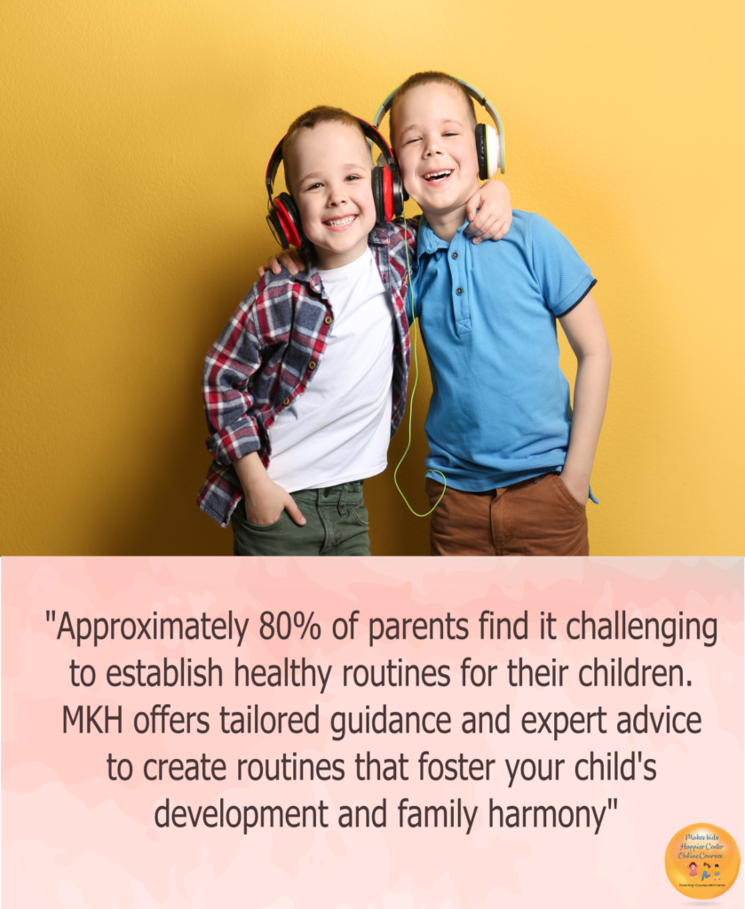Approximately 80% of parents find it challenging to establish healthy routines for their children.